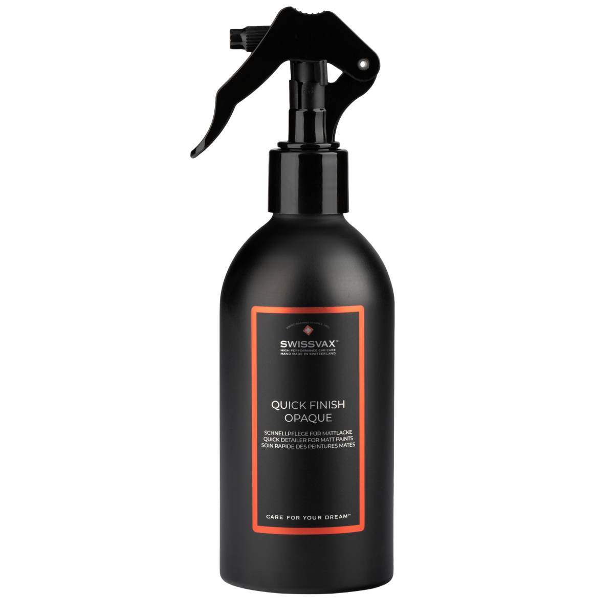 Quick Finish Opaque – Quick Cleaner for Matt Paint | Swissvax – SWISSVAX AG